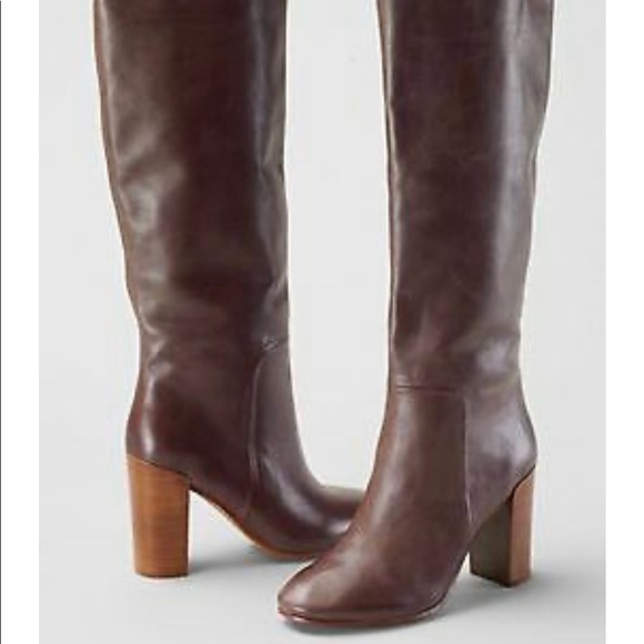 Lands End 8 Black Tall Leather Stanton Pull On Boot, 3.5” heel - Picture 7 of 9